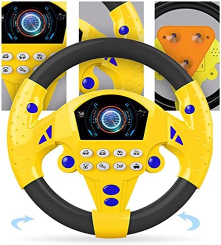 NC NC Elektronik Direksiyon Simidi Oyuncak, Ses ışığı ile Motor Beceri Öğrenme Oyuncak 3+ Yaşındaki Bebek Erkek ve Kız Arabası