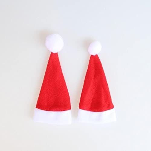10 Adet Noel Santa Şapka Gümüş Sahipleri, Arkutor Sofra Bıçak Çatal Kaşık Çatal Saklama Çantası, Noel Kapaklar Cep Parti Yemeği