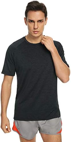 Xelky 4-5 Paket erkek Kuru Fit T Shirt Nem Esneklik Atletik Tees Egzersiz Fitness Activewear Kısa Kollu Spor Egzersiz Üst