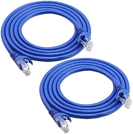 Anında Kablolar-LAN Bağlantısı/İnternet/Modem/Xbox/ PS3/ PC/Dizüstü Bilgisayar için Cat5 Ethernet Kablosu (10 Fit, Mavi, 2'li