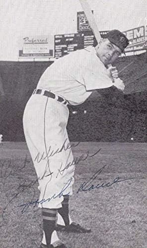 Frank House Detroit Tigers, Coa - MLB Kesim İmzaları ile 3x5 Kartpostal İmzaladı