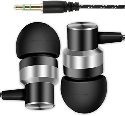 Sandistore Evrensel Kulaklık Kablolu kulak kulaklık Kulaklık HD Stereo Kulak Tomurcukları ile 3.5 mm (Turuncu)