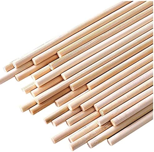25 ADET Dübel Çubuklar Ahşap Çubuklar Ahşap Dübel Çubuklar-1 / 4x6 İnç Bitmemiş Bambu Çubuklar-El Sanatları ve DIYers için