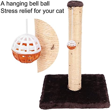 Kedi Ağacı Kulesi ile Sisal Halat ve Asılı Çan Topu Oyuncak ile Kaplı Yumuşak Pürüzsüz Peluş Küçük Kediler için Topları ile
