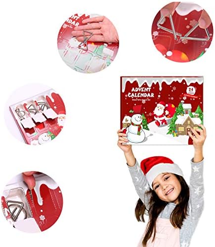 2021 Advent Takvimi Noel Geri Sayım Decoration - 24pcs Metal Tel Bulmaca Oyuncaklar Hediye kutu seti Beyin Teaser Oyuncak Noel