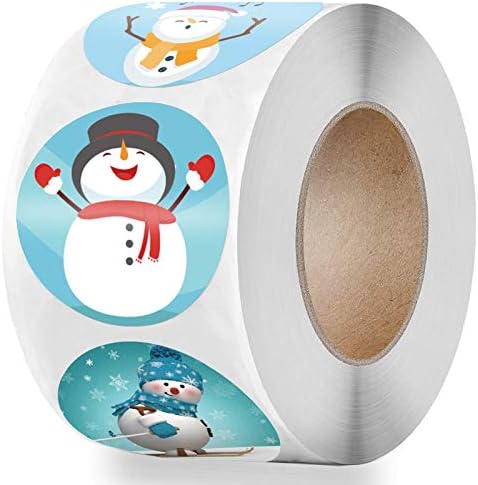 FORUU Noel Paketi Sticker, Yeni 1 Rulo 500 Mesajları Yuvarlak DIY Hediyeler Etiketleri Hediye Dekorasyon Paketi Sticker için