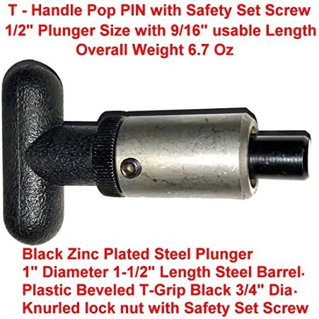 SBD'LER (4'lü Paket) ' POP 'Çekme Pimi 1 Çap x 1-1/2 Uzunluk Çelik Namluya Kaynak | 1/2 Çap Yaylı Çinko Kaplı Çelik Piston |