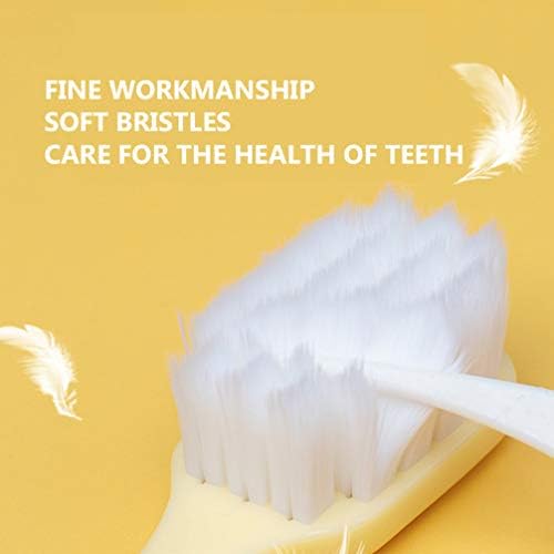 Healıfty 4 pcs Yetişkin Diş Fırçaları Yumuşak Kıl Manuel Diş Fırçası Ağız Bakımı Diş temizleme Fırçası için Seyahat Kamp Okul