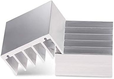 QMseller alüminyum soğutucu soğutucu radyatör soğutma 30mm x 30mm x 15mm ısı emici modülü soğutucu Fin Gümüş Ton (2 Paket)