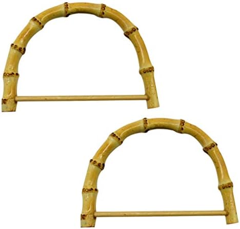 Exceart DIY Bambu Çanta El Yapımı Çanta DIY Tote Çanta Çerçeve Çanta Askı Yapma Malzemeleri ıçin Kolları 2 adet (Yaklaşık 14.5