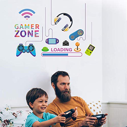 Video Oyunu Duvar Çıkartmaları Oyun Denetleyicisi Joystick duvar çıkartmaları için Boys Odası, Gamer Bölge Letterings Duvar Dekor