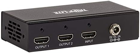 Tripp Lite HDMI Splitter, 2 Ekran 1 giriş 2 Çıkış HDMI Splitter, 4K @ 60Hz, 4:4:4, Çoklu Çözünürlük Desteği, HDR, HDCP 2.2, TAA