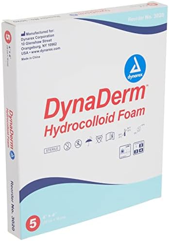 Dynarex Dynaderm Hidrokolloid Köpük, 4 X 4, 5 Sayım