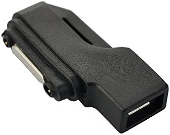 Seadream Mikro USB Manyetik Şarj Bağlayıcı Adaptörü Sony Xperia Z1 Z2 Z3 Kompakt (Açılı Siyah)