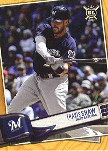 2019 Büyük Lig Altın Beyzbol 172 Travis Shaw Milwaukee Brewers Resmi MLB Ticaret Kartı Topps