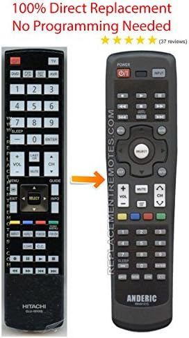 Anderıc RR49101S Hitachi CLU-49101S ve Diğerleri ile Uyumlu-Hitachi TV'ler ile uyumlu-Anderıc RR49101S - Programlama Gerektirmez