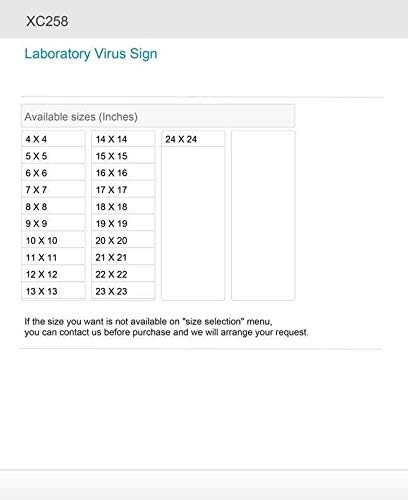 Çıkartma etiket laboratuvar virüs kapı oda dizüstü işareti 5 X 5