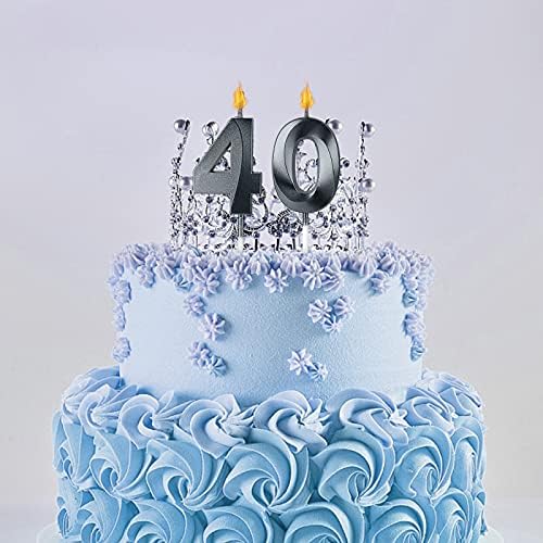 Siyah 45th & 54th Doğum Günü Mumlar için Kek, Numarası 45 54 Glitter Mum Kek Topper için Parti Yıldönümü Düğün Kutlama Dekorasyon