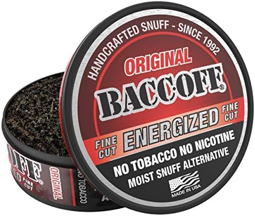 BaccOff, Orijinal Enerjili İnce Kesim, Premium Tütünsüz, Nikotinsiz Enfiye Alternatifi (5 Kutu)