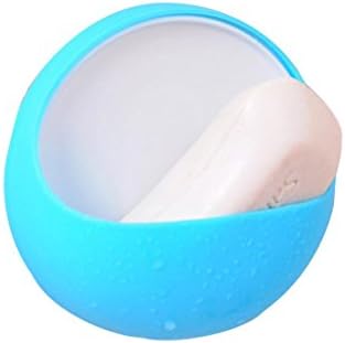 Sezon Plastik Vantuz Sabun Diş Fırçası Kutusu Çanak Tutucu Banyo Duş Aksesuarı (Mavi)