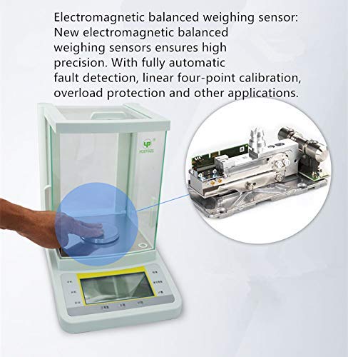 Hanchen Analitik Terazi, Dijital Elektronik Terazi 160g x 0.0001 g (.1 mg Okunabilirlik), Elektromanyetik Tartı Sensörü, Geniş