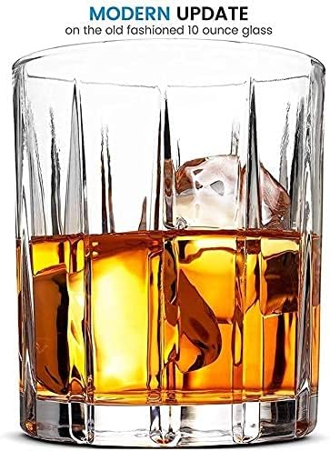 Sürahi viski bardağı 2 Set, Avrupa Tarzı Kokteyl Aristokrat Zarif Çizgili Tasarım Viski Bardakları, Likör Alkol Bourbon ve Eski