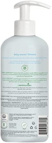 ATTİTUDE Natural 2'si 1 arada Bebek Saç Şampuanı ve Vücut Yıkama, EWG Onaylı, Hipoalerjenik Vegan ve Zulümsüz, Badem Sütü, 16