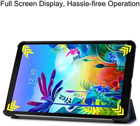 Tablet PC Kılıf LG kılıfı G Pad 5 10.1 in T600 İnce Tri-Fold Standı Akıllı Kılıf, çoklu Görüş Açıları Standı Sert Kabuk Folio