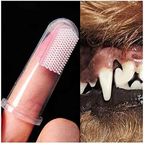 YUN & DSC Modenny Süper Yumuşak Pet Parmak Diş Fırçası Teddy Köpek Fırça Kötü Nefes Tartar Diş Bakımı Köpek Kedi Temizlik Malzemeleri