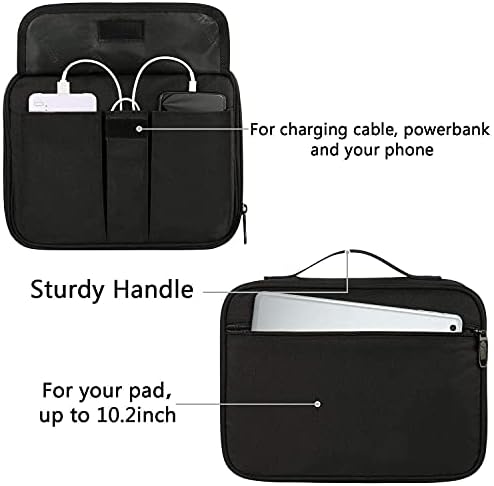 Matein Elektronik Organizatör ve USB C Kablo Paketi / Su Geçirmez Seyahat Elektronik Aksesuar Çantası Taşınabilir Çift Katmanlı