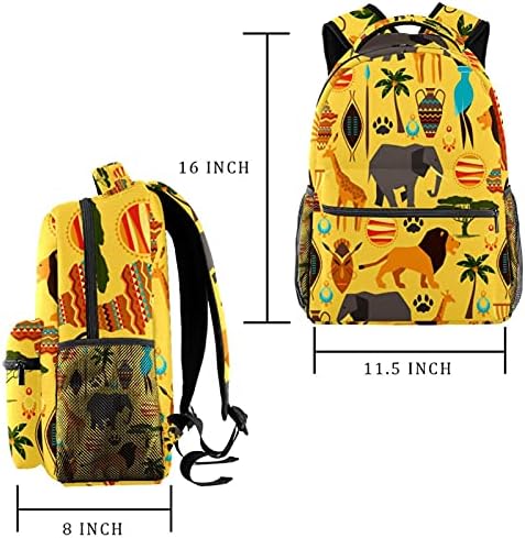 Afrika orman hayvan Fil GiraffeBackpack su geçirmez kitap çantası hafif sırt çantası seyahat sırt çantası