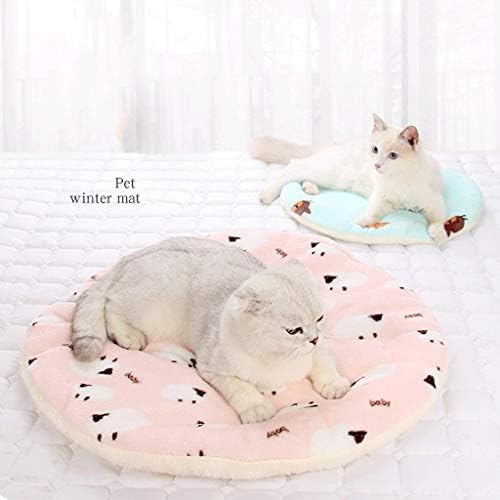Kedi matı Pet Dört Mevsim Genel Kedi Kumu Kedi Uyku Kalın pamuklu battaniye köpek matı Kat Mat serme yatak (Renk: Gri, Boyutu:
