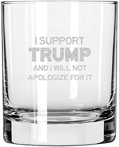 Vatansever Mağarası, Trump'ı Destekliyorum ve bunun için Özür Dilemeyeceğim ABD'de Yapılan 11 oz Viski Bardağı