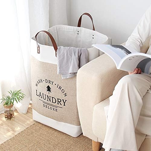 Lıhıo Çamaşır Sepetleri Katlanabilir çamaşır torbası Yatak Odası Çamaşır Sepetleri giysi saklama Organier Dekoratif Saplı Banyo