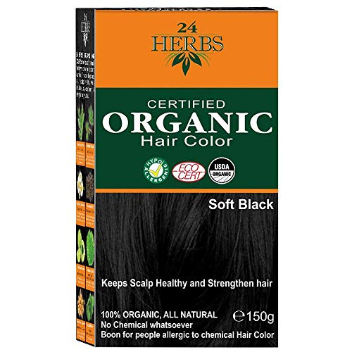 Drect 24 Otlar Sertifikalı Organik Yumuşak Siyah Saç Rengi-150gm