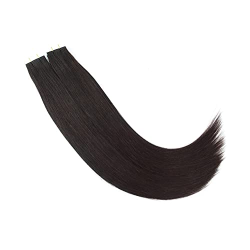 ABH Amazingbeauty saç Bandı saç ekleme, Görünmez, Dikişsiz ve Yeniden Kullanılabilir, Yarı Kalıcı Önceden bantlanmış Siyah Gerçek
