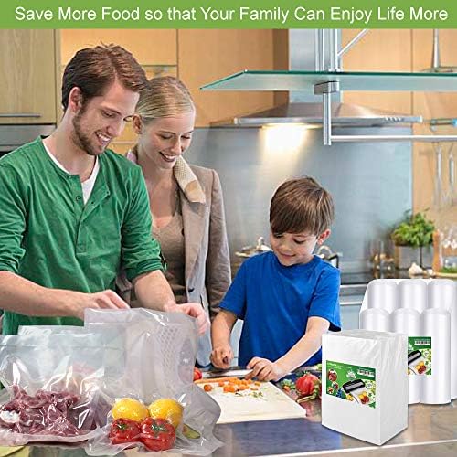 KıtVacPak 8x50 2 Paketi Gıda Tasarrufu vakumlama makinesi Makinesi Çanta Rulo ile Ticari Sınıf, BPA Ücretsiz, Ağır.Vakumlama