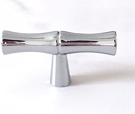 Bambu Topuzu Çekmece Çekme Cilalı Krom Gümüş dolap kulpu Dresser Çeker Mutfak Kapı Kolları Donanım (L:3.6 (48 mm))