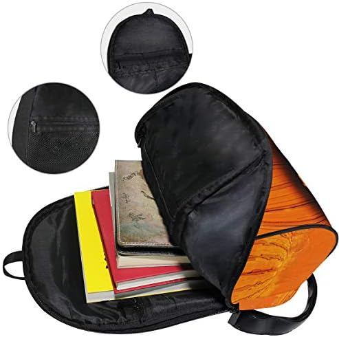 Öğrenci omuz sırt çantası kafatası turuncu hayalet Bookbag çanta kız erkek seyahat için