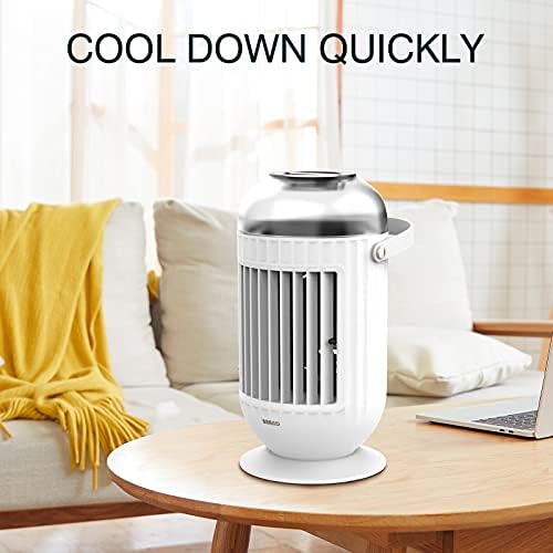Taşınabilir Hava Soğutucu Mini Evaporatif Soğutucu,3 Hızları Masa Klima Fan Misting Kişisel Klima Zamanlayıcı ile, için uygun