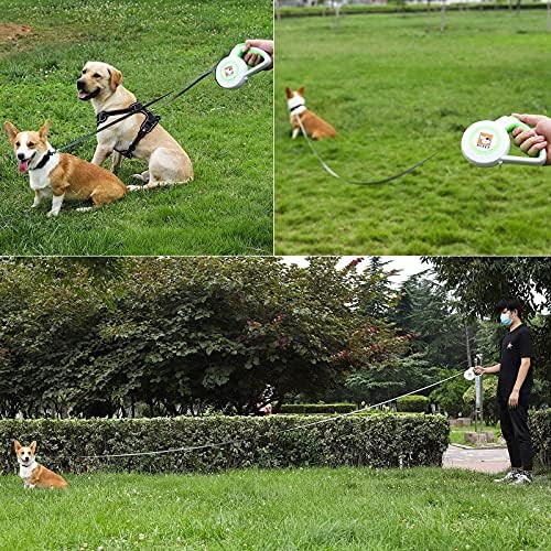 Geri çekilebilir Köpek Tasma, 16.4 ft Otomatik Köpek Pet Malzemeleri Küçük ve Orta Ölçekli Köpek Tasma, Pet Eğitim Tasma (Yeşil)