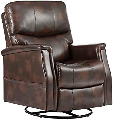 AOYO masaj Recliner sandalye büyük Boy Rocker salonu kanepe ısı Overstuffed 360° Döner
