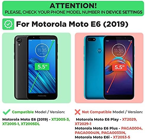 Rome Tech Kemer Klipsi Telefon Kılıfı Moto E6 için [E6s/E6i için değil] İnce Ağır Hizmet Tipi Kabuk Kılıfı Combo-Motorola Moto