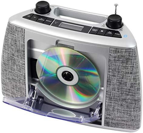 Jensen Ev CD Çalar Sistemi Spor Kolu + Bluetooth Boombox Taşınabilir Bluetooth Müzik Sistemi ile CD Çalar + CD-R/RW & FM Radyo