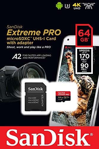 Sandisk 128GB Extreme Pro 4K Hafıza Kartı, Samsung Galaxy S9, S9+, S8, S8 Plus, Not 8, S7, S7 Edge - UHS-1 V30 Micro SDSQXCG