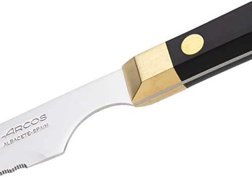 Arcos Masa Bıçakları-Biftek Bıçağı Masa Bıçağı-Bıçak Nitrum Paslanmaz Çelik 4.5 - Sap Polioksimetilen (POM) Siyah ve Altın Rengi