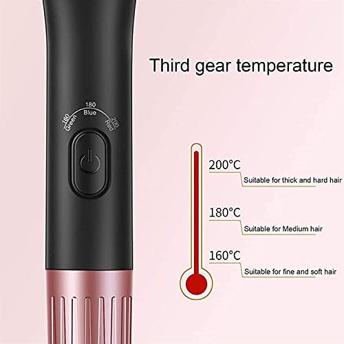 Odekai Gelişmiş Saç Düzleştirici Fırça, 2-in-1 İyonik Doğrultma Fırçası ile Anti-Haşlanma Özelliği,3 Seviyeleri Sıcaklık Ayarı
