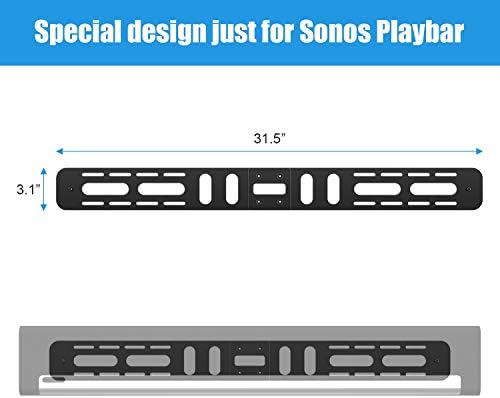 Sonos Playbar için Duvar Montajı Sonos Playbar Soundbar TV Montajı ile Uyumlu Montaj Braketi