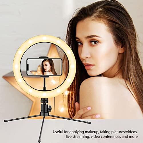 Parlak Selfie Halkası Üç Renkli ışık, Canlı Yayın/Makyaj/YouTube/TikTok/Video/Çekim için Uzaktan Kumandalı Samsung SM-T350NZ