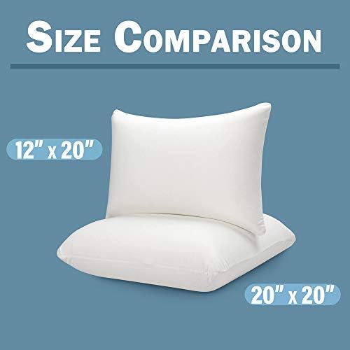 AM AEROMAX 12 × 20 Yastık Ekleme Premium Hipoalerjenik Bellek Köpük Bel Desteği Atmak Yastık Sahte Kare Dekoratif Yastık Yatak